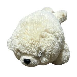 (Aurora) Eco Nation White Seal Plush: 12" x 7"